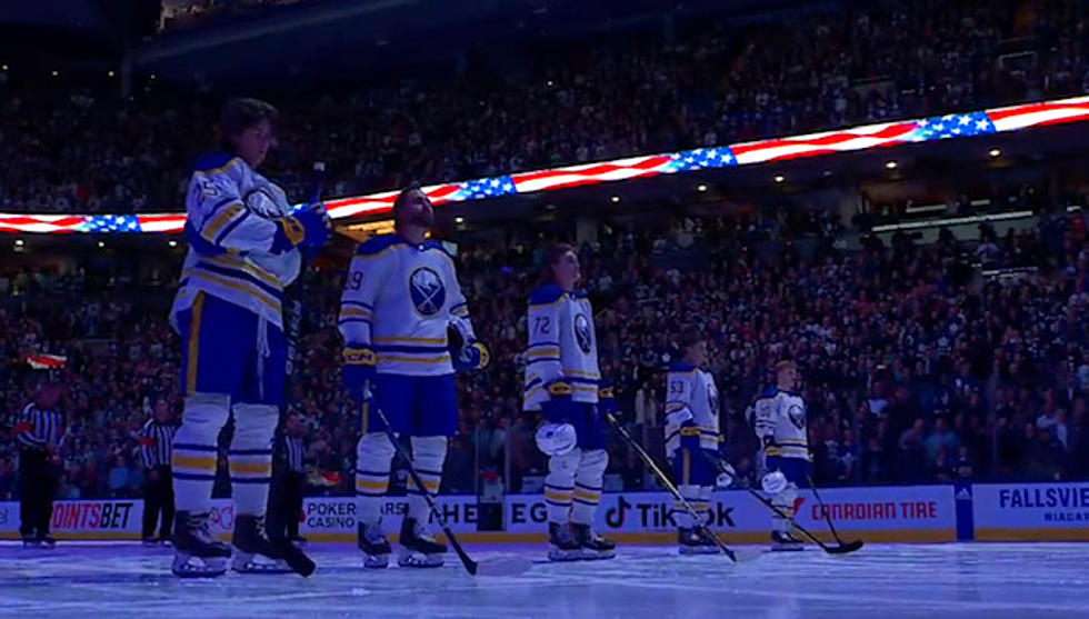 Microphone Drops Out On American Anthem For Sabres Game