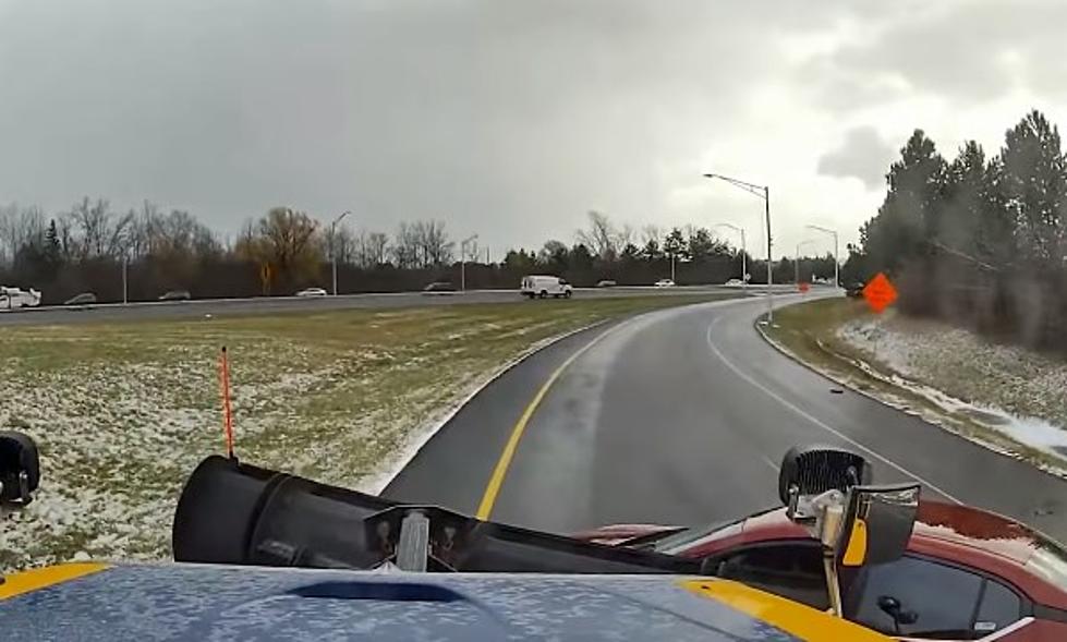 New York State Plow Hits Road Rage Driver On The 90