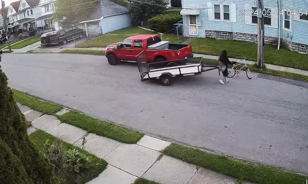 Wild Video of Man in West Seneca Stealing a Trailer With A Bicycle