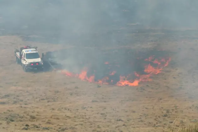 Large Grass Fire Burning North of Douglas; One Road Closed