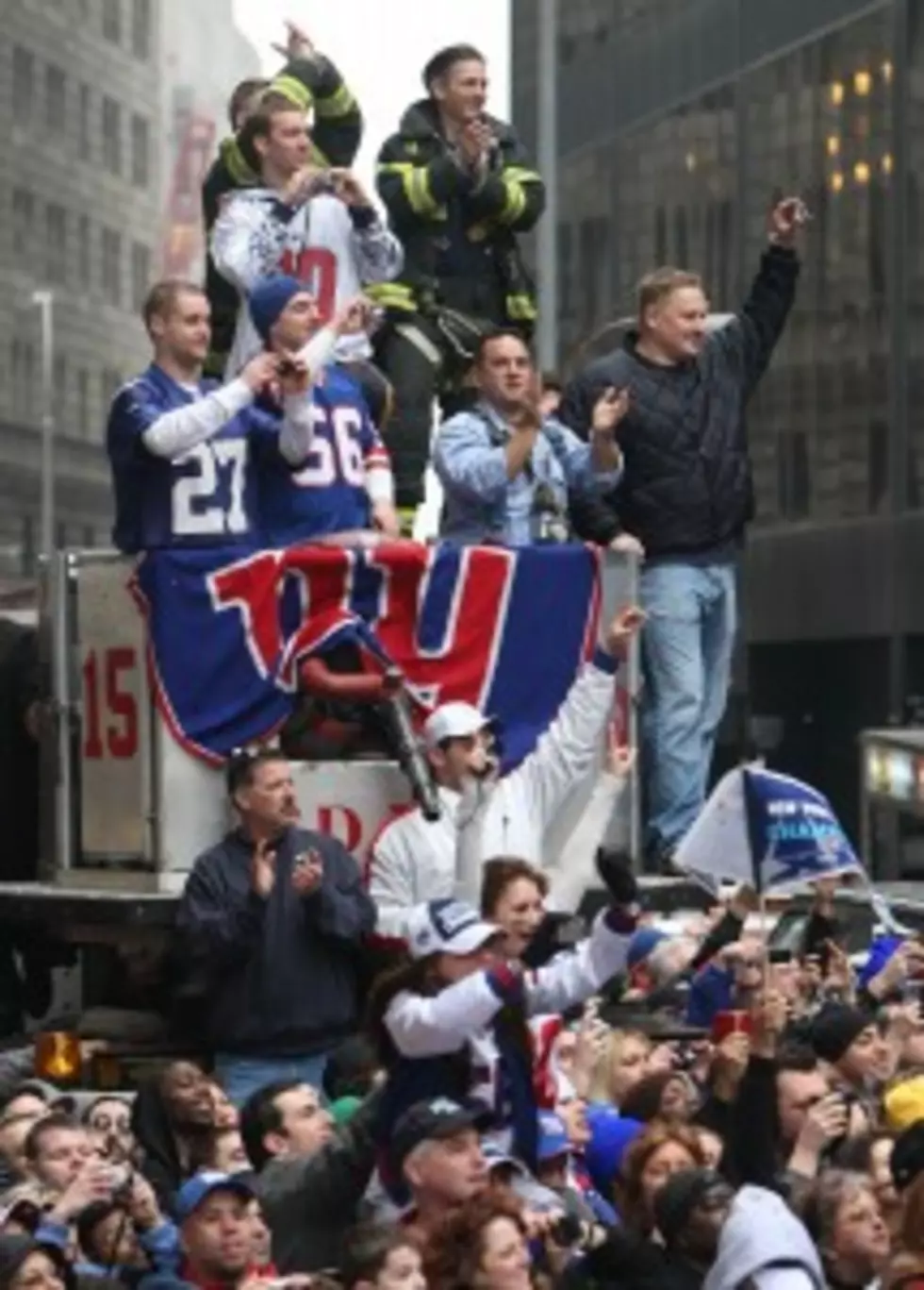 Ticker-Tape Parade For New York Giants On Broadway