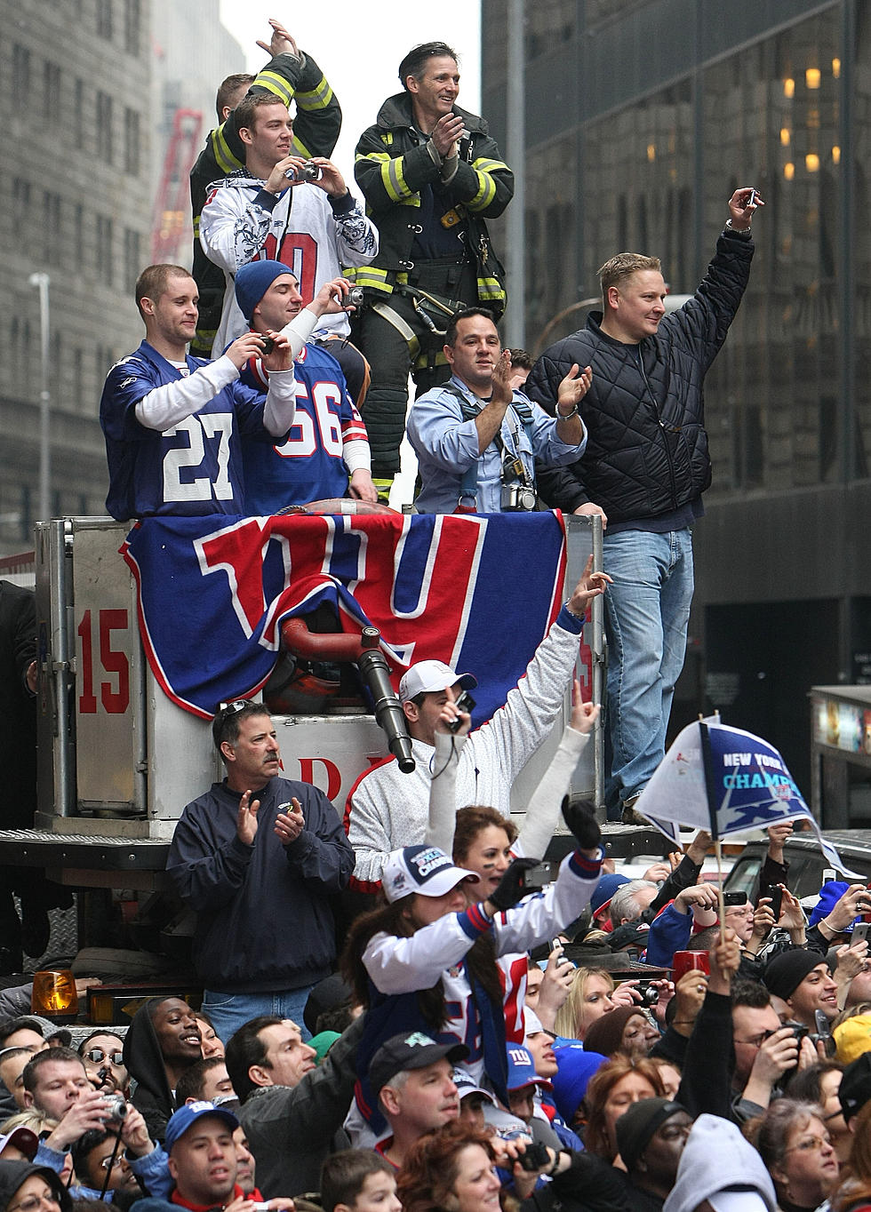 Ticker-Tape Parade For New York Giants On Broadway
