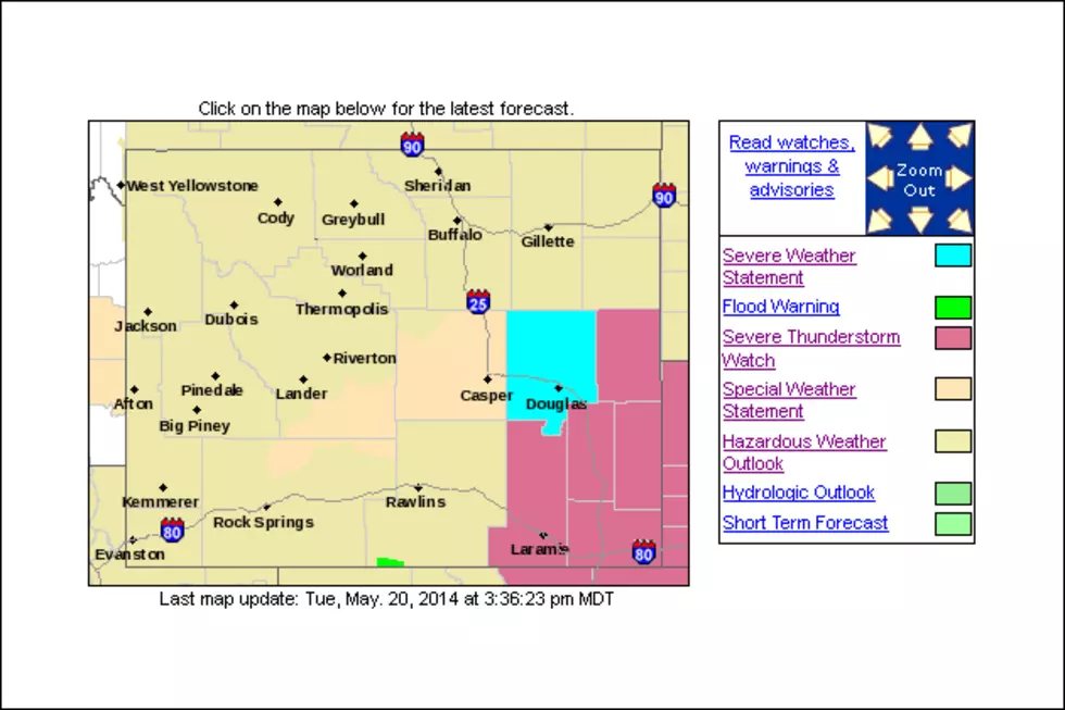 NWS: Severe Thunderstorm Watch Posted for Multiple Wyoming Counties