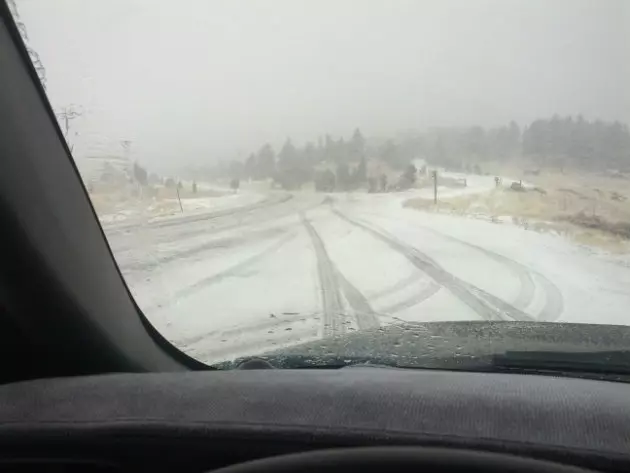 Casper Mountain Road Icing Up &#8211; Drive Carefully