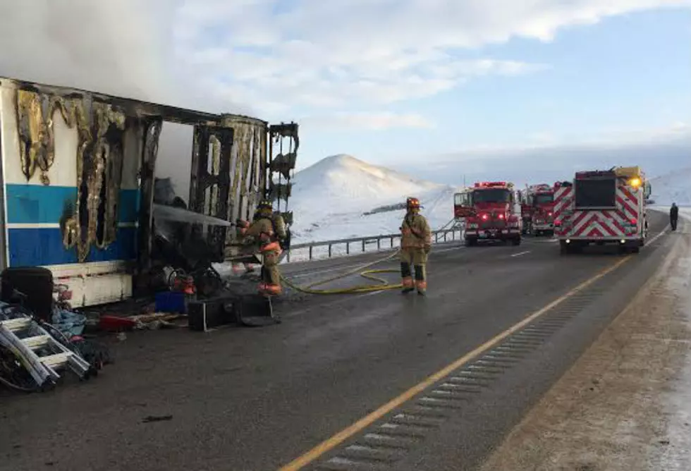 Trailer Fire Temporarily Closes I-90 On Saturday