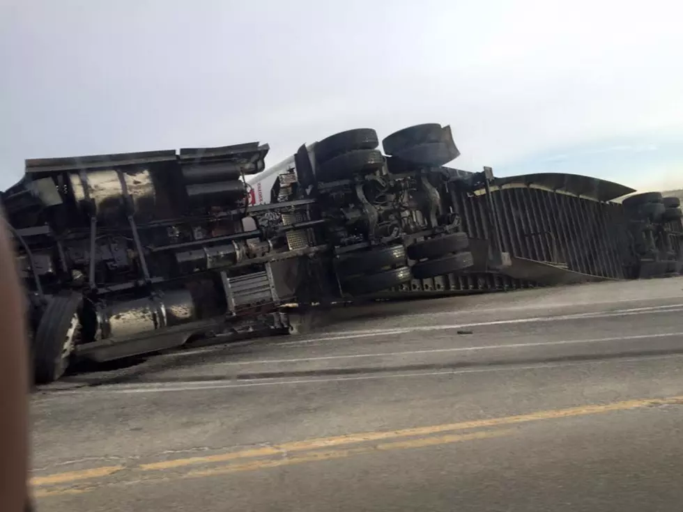 9 Semis Toppled Over by Wyoming Wind on I-25