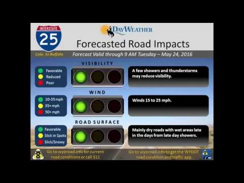 Road Impact Forecast for Monday, May 23 