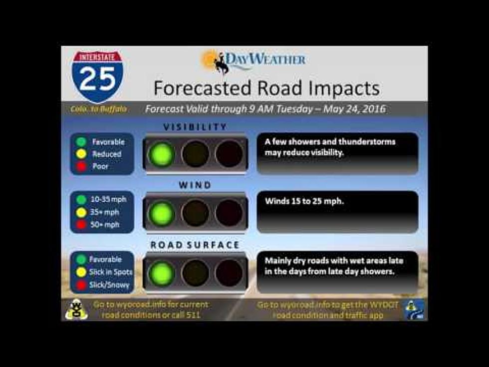 Road Impact Forecast for Monday, May 23 [VIDEO]