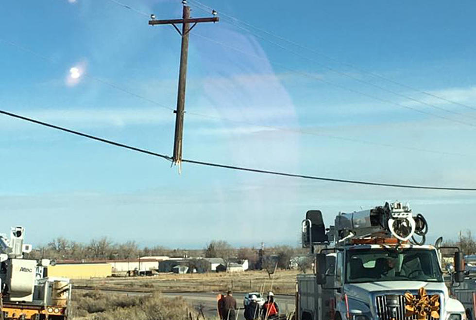 Power Pole Left &#8216;Floating&#8217; After Accident in Casper