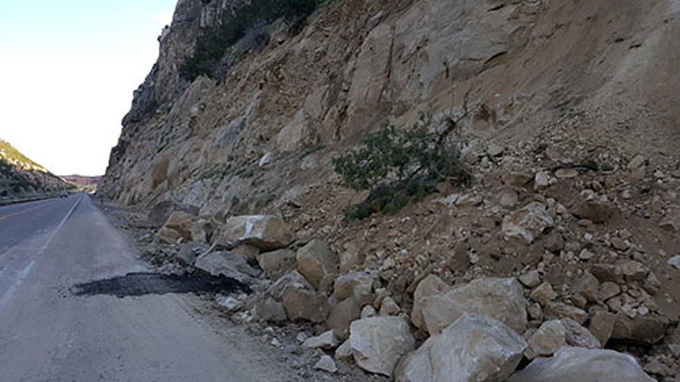 More Rockslides In Wind River Canyon, Guardrail Destroyed