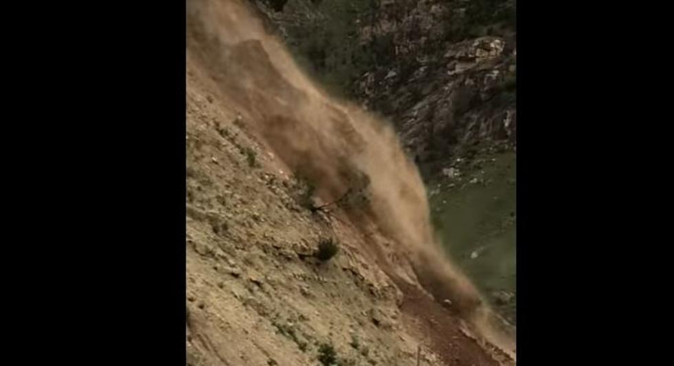Wind River Canyon Rockslide Caught On Video [VIDEO]