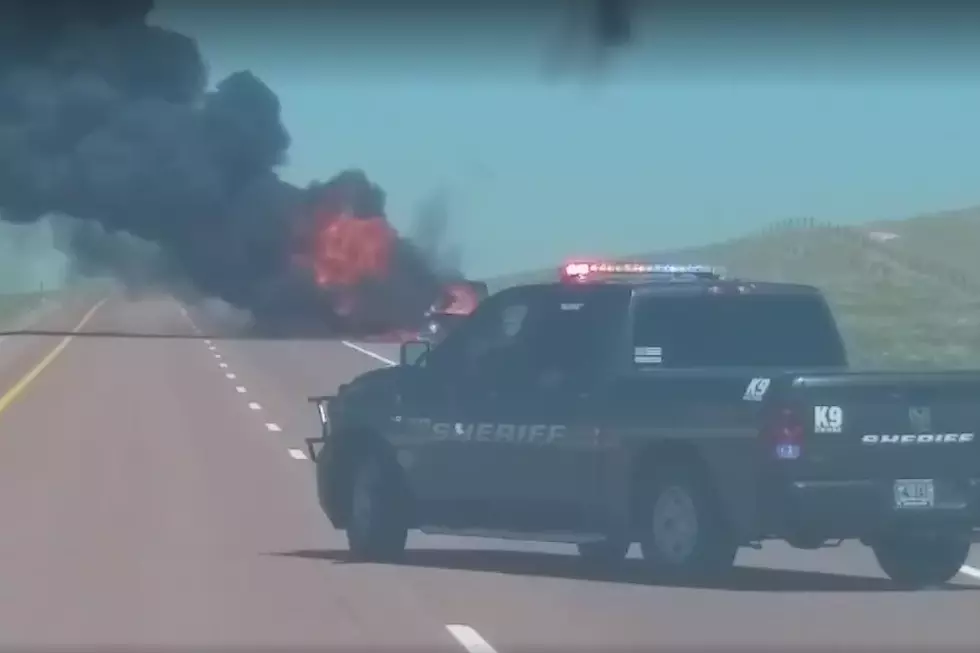 Pickup Catches Fire on Interstate 25 in Wyoming, No Injuries Reported [VIDEO]