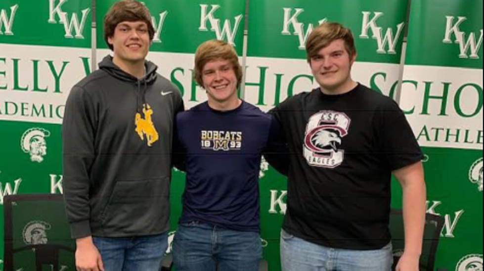 Three Kelly Walsh Football Players Sign College Letters of Intent