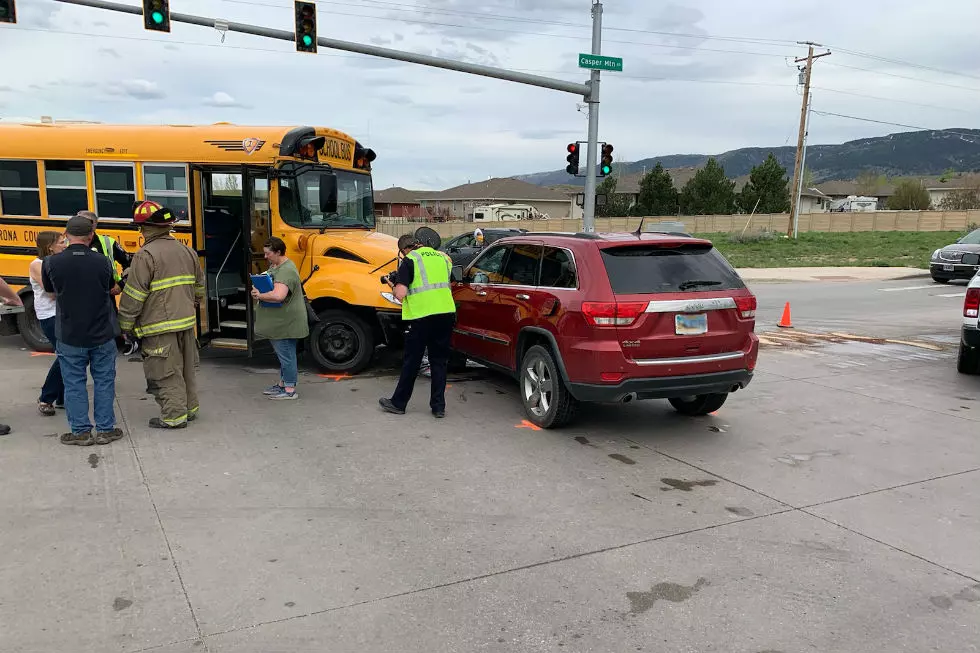 3 Transported to Hospital in School Bus vs. SUV Crash in Casper