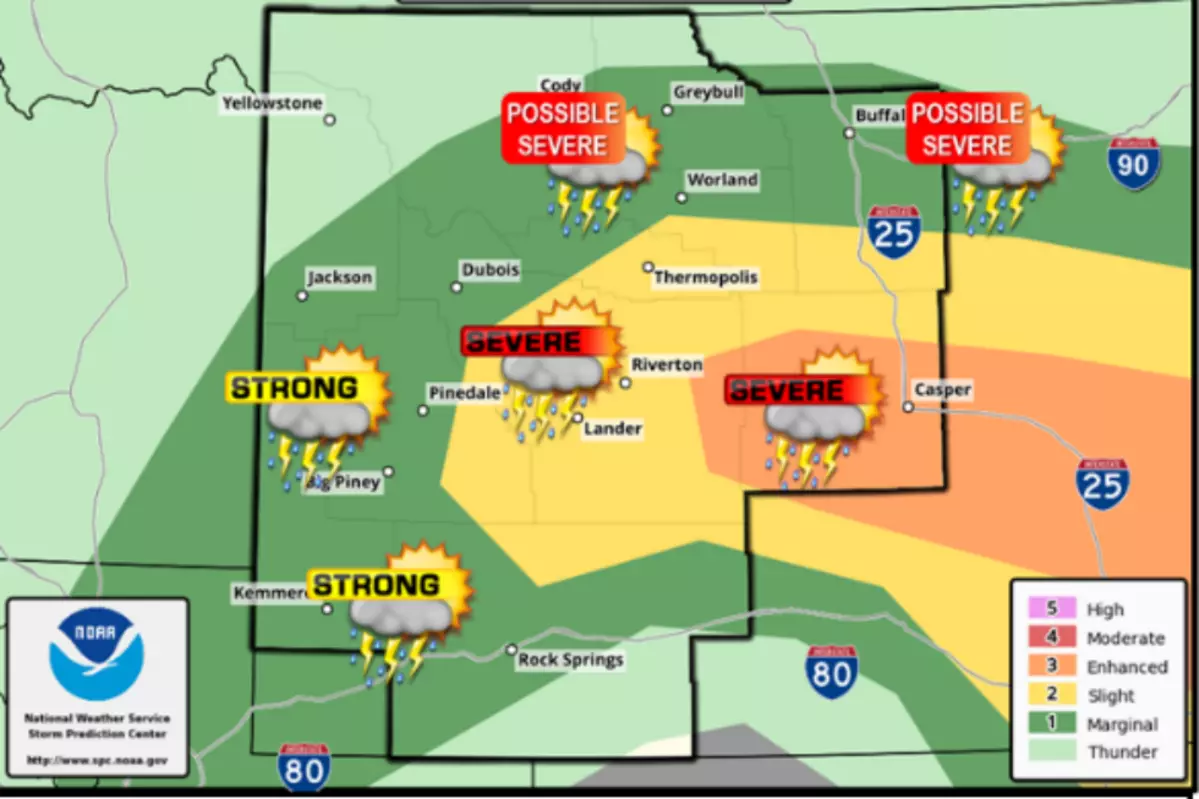 Nws Numerous Severe Thunderstorms Possible For Casper Today