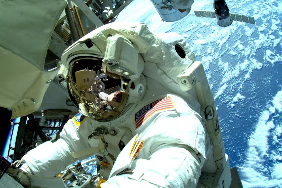 Spacewalking Astronauts Add New Pumps to Cosmic Detector