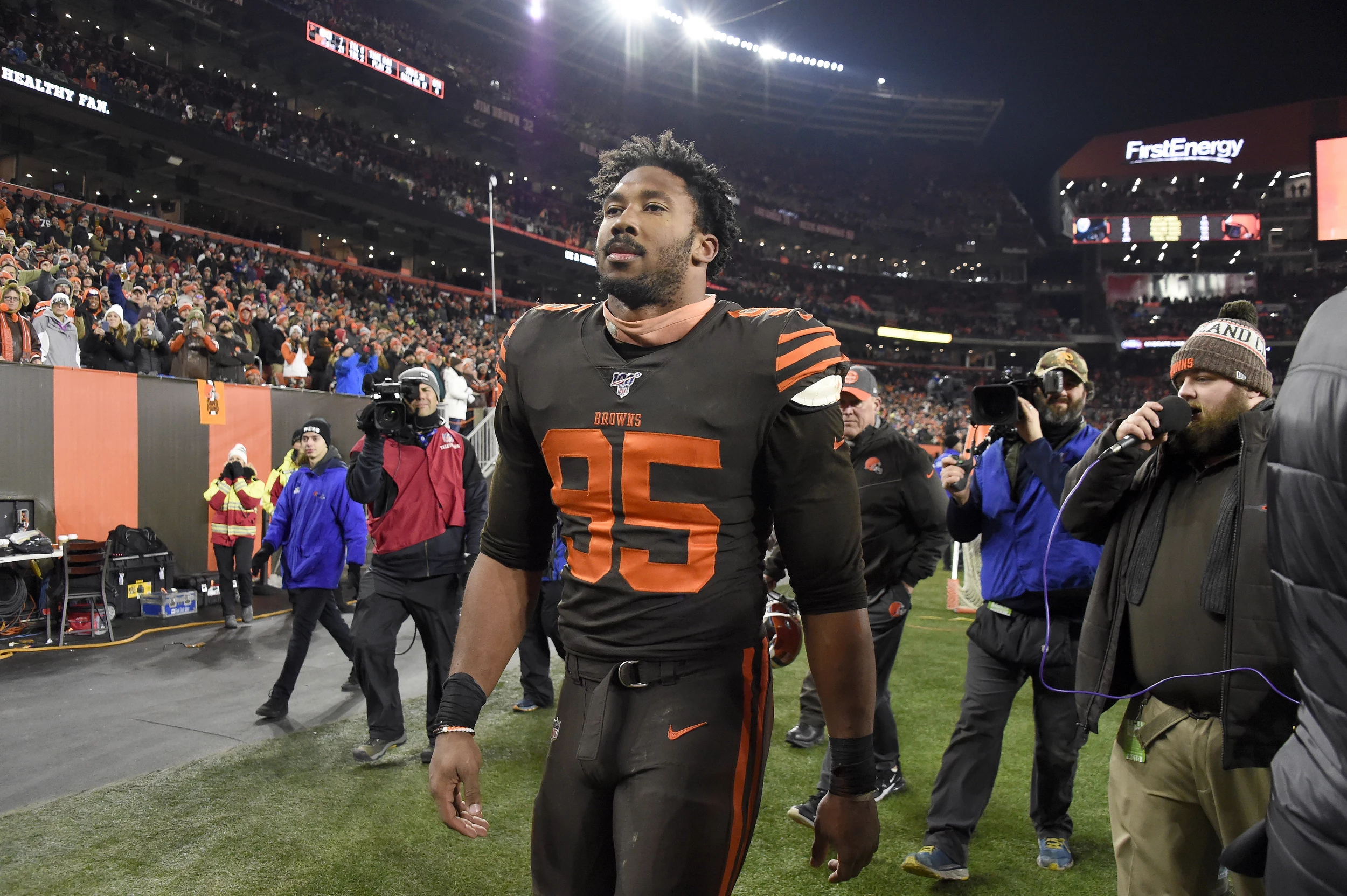 Browns' Myles Garrett suspended for rest of season by NFL