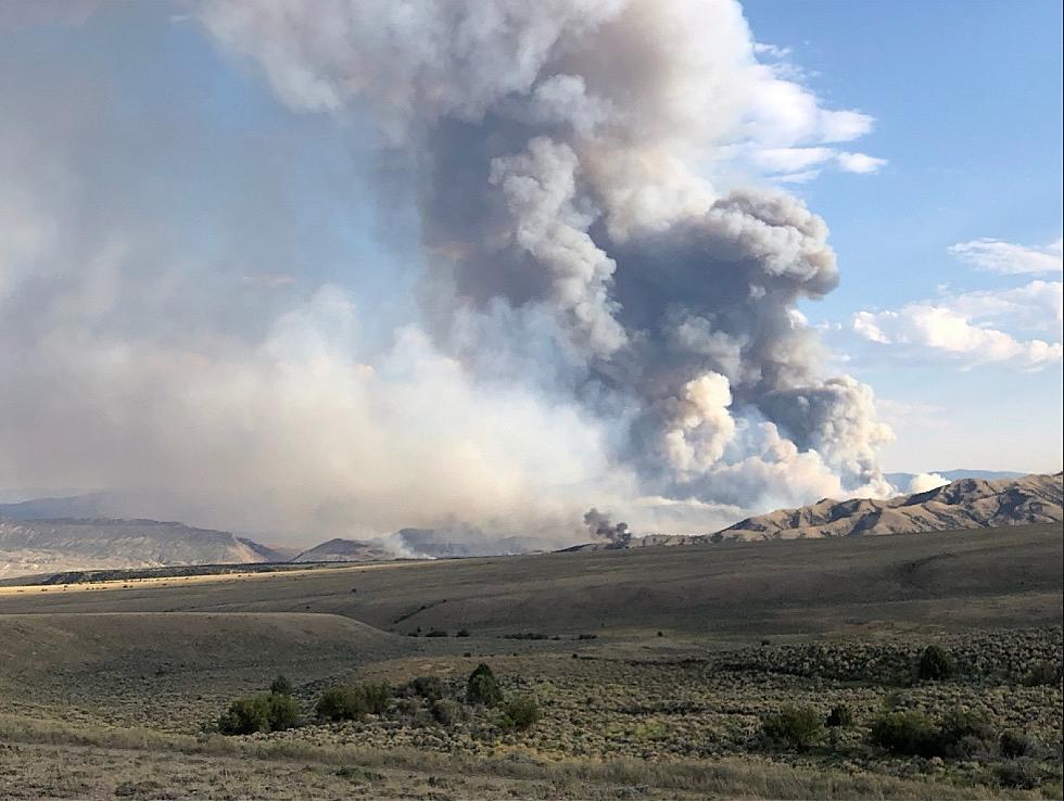 Richards Fire South of Rock Springs Grows to 10 Square Miles