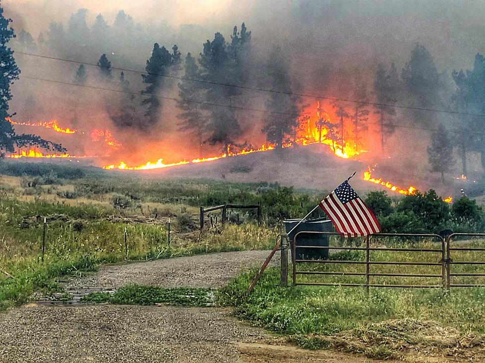LOOK: Dramatic Photos Show Fire Near Wyoming Border