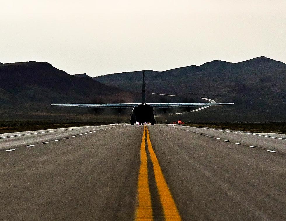WATCH: Air Force Plane Lifts Off From Wyoming Highway
