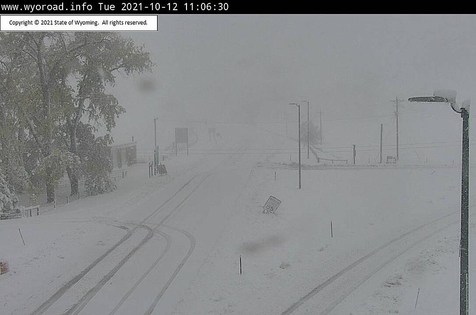 LOOK: Wyoming Highways Dumped On By Winter Storm