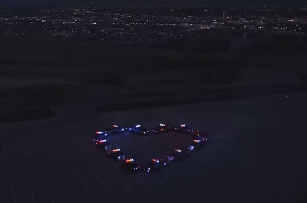 VIDEO: Casper Police Department Line Up Cars in Shape of Heart for Valentine’s Day