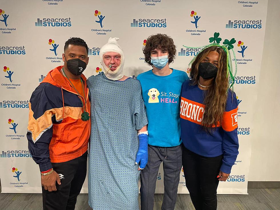 Denver Broncos Quarterback Russell Wilson Visits Injured Casper Teens