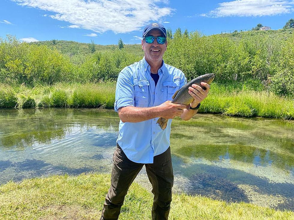 PHOTOS: Actor Rob Riggle Catches (And Releases) Trout in Wyoming
