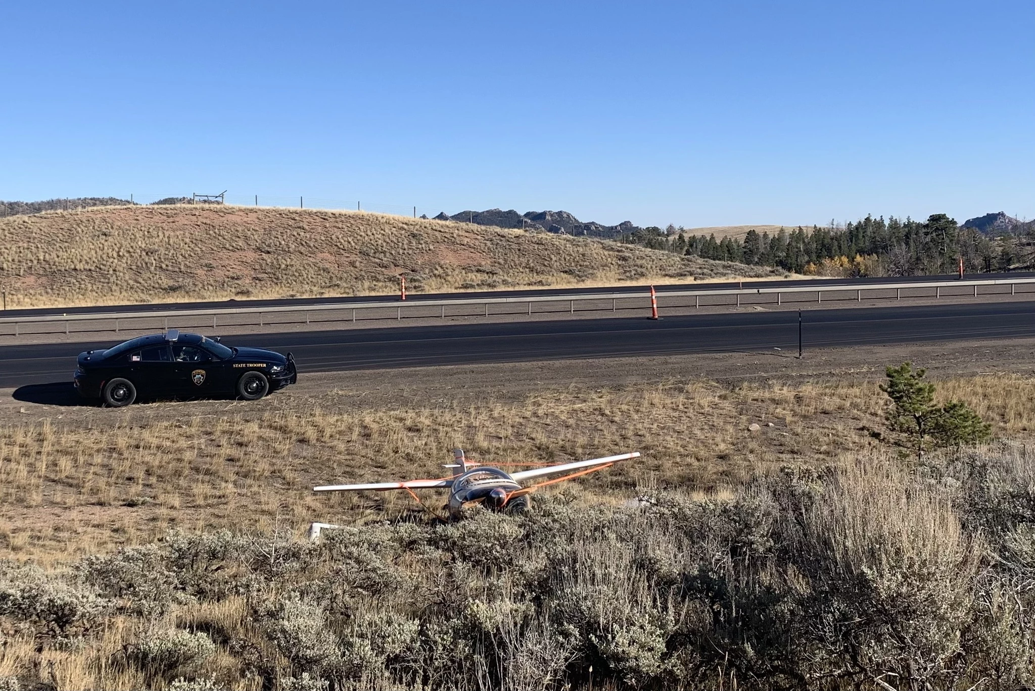 Plane Crashes Beside Interstate   Attachment Airplane 