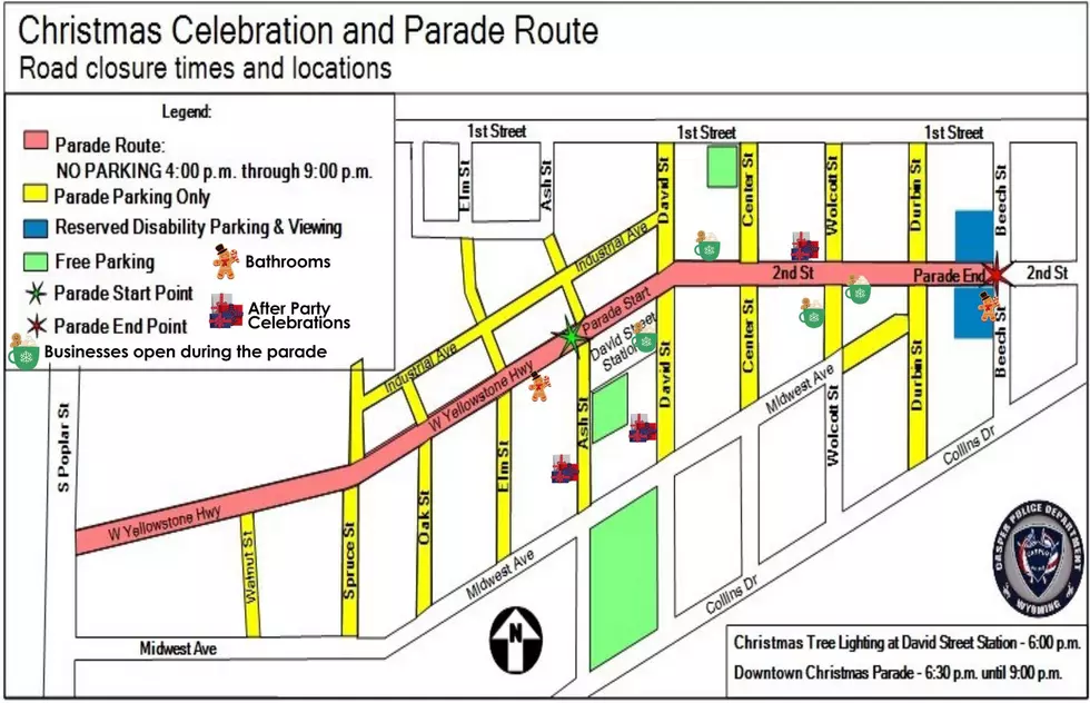 Check out the Route for the Downtown Casper Christmas Parade