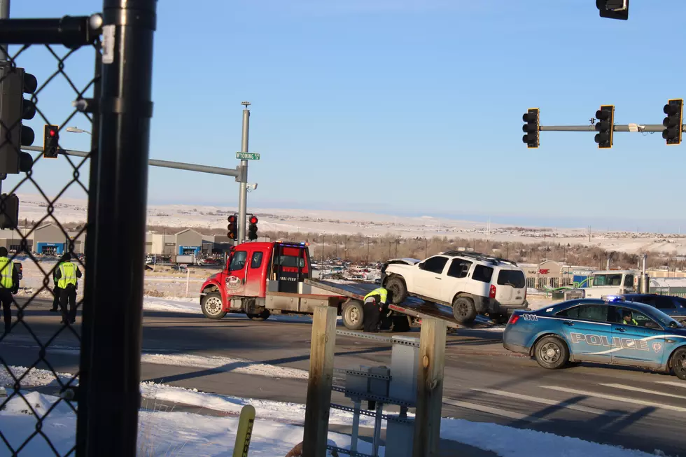 PHOTOS: Crash on Wyoming Blvd Across from Mesa Plaza