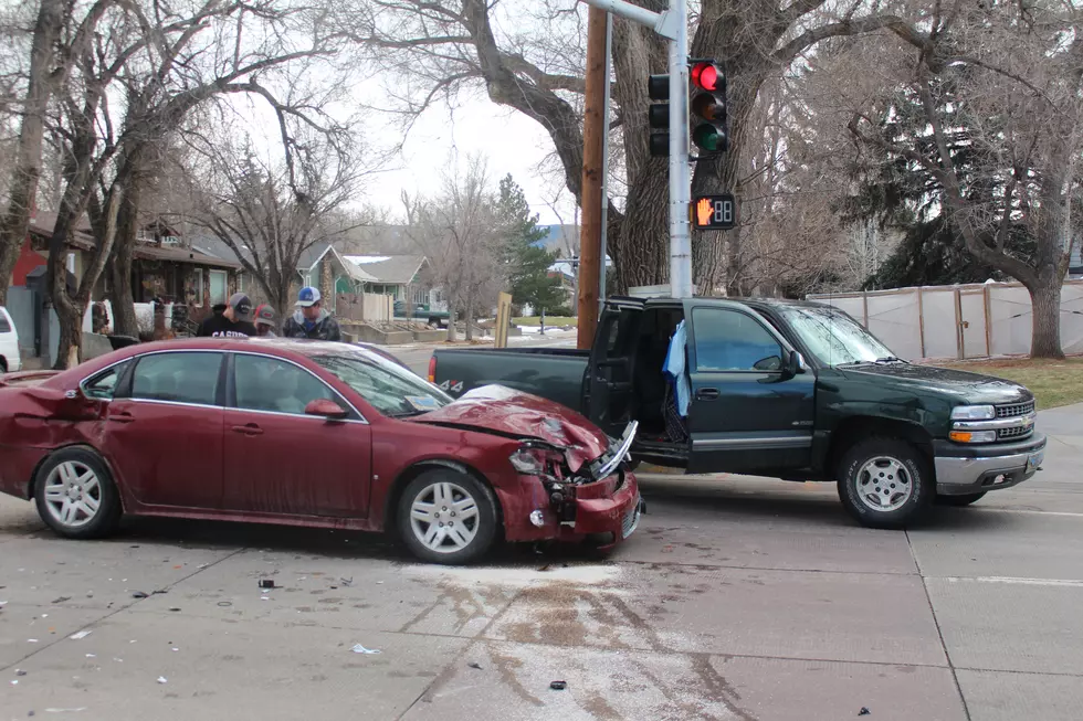 PHOTOS: Crash at 12th and Wolcott Slows Traffic, Airbags Deployed