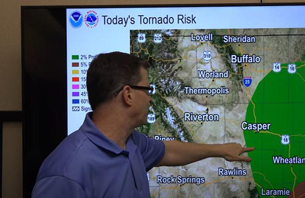 Severe Weather Outlook: Small Risk of Tornado in Central, SE WYO