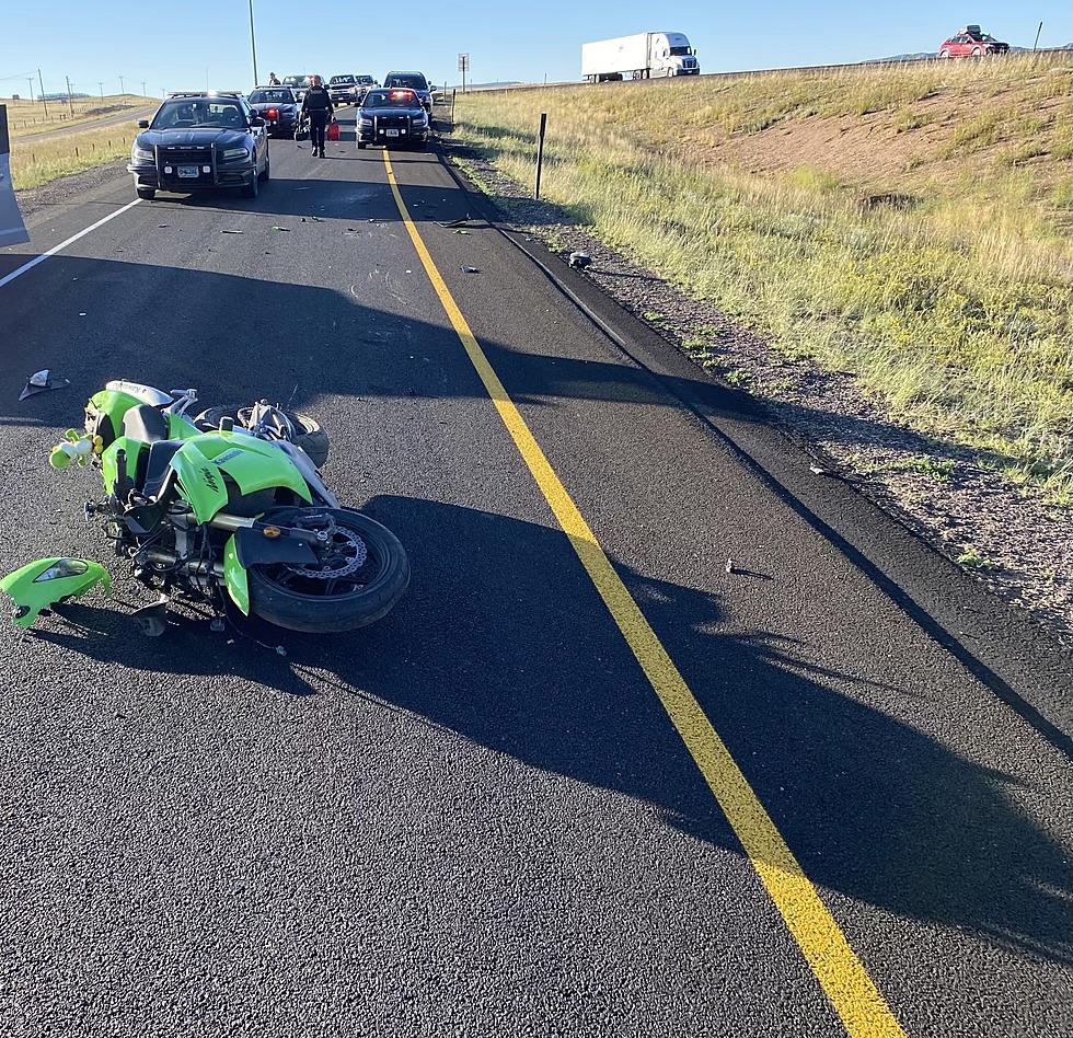 High Speed Motorcycle Chase Ends in Crash Near Laramie