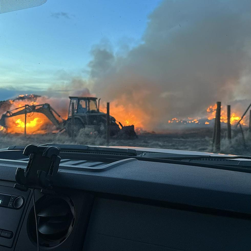 Large Haystack Fire in Natrona County Being Monitored