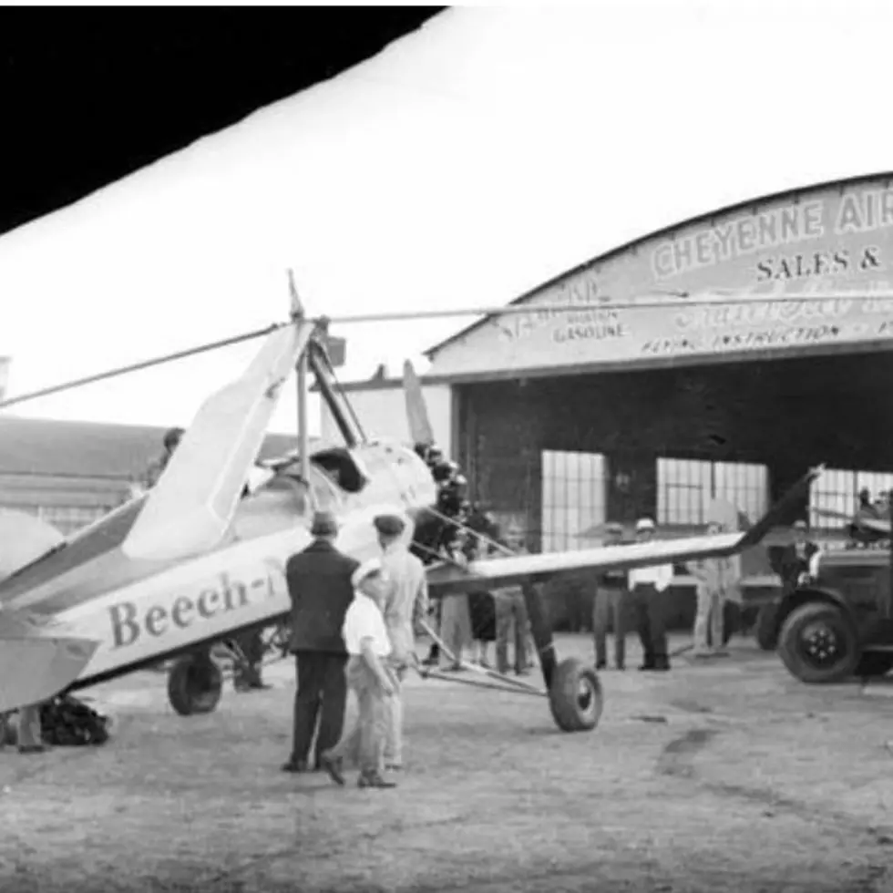 The Beech-Nut gyroplane, Cheyenne, 1931. Courtesy Wyoming State Archives.