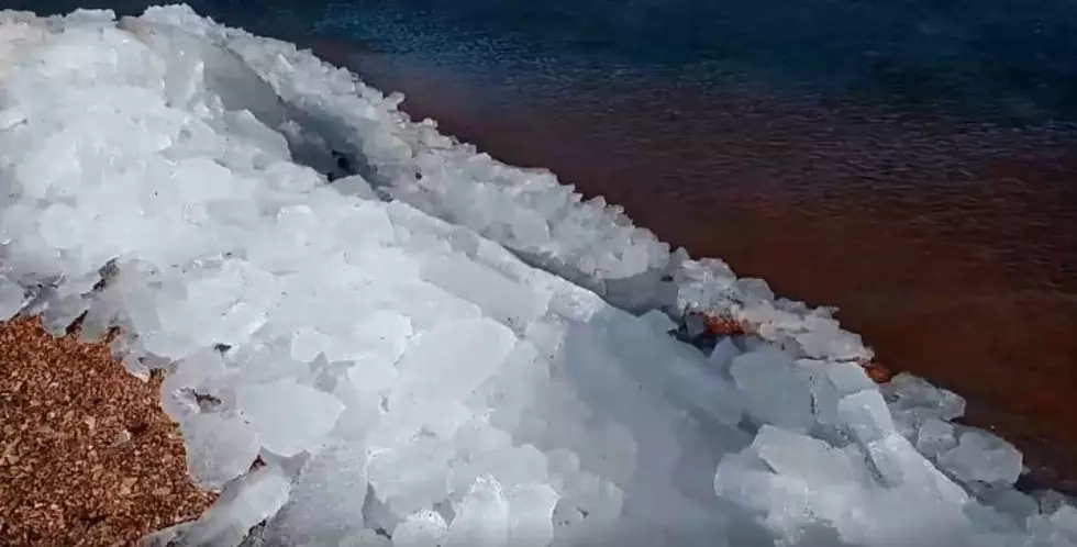Ice At Lake Desmet [VIDEO]