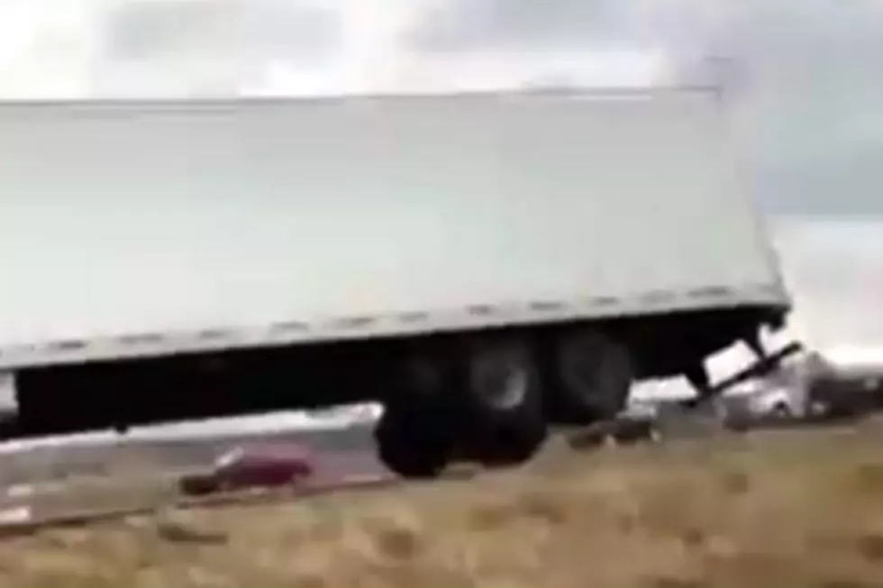 Big Rig Nearly Topples Over from Wyoming Wind [VIDEO]