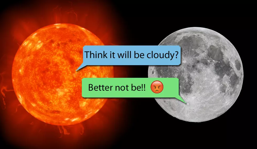 The Sun &#038; Moon Text Each Other About The Eclipse