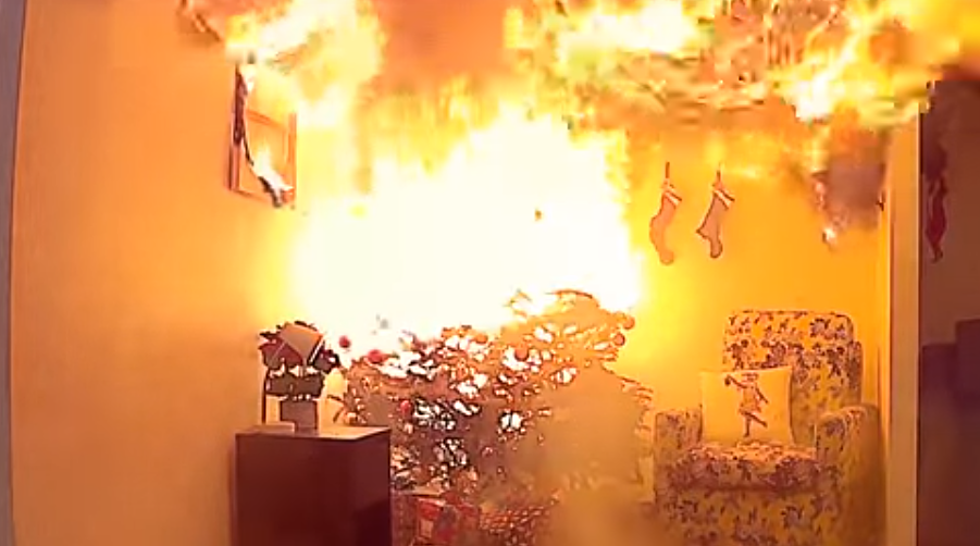 Christmas Tree Fires Can Happen Fast – REAL FAST! [ VIDEO]