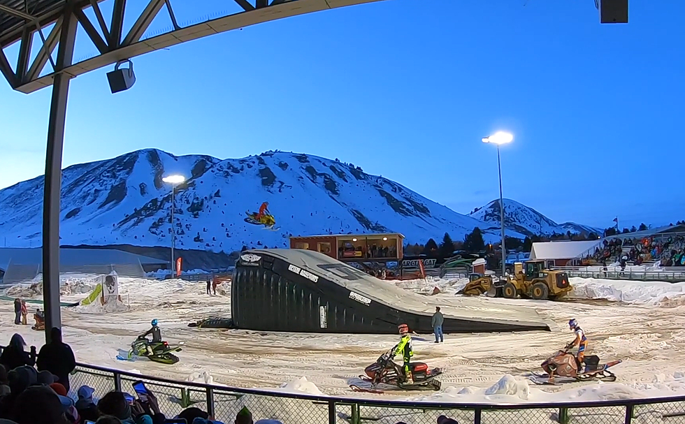 Watch 2 Wild Crashes at the Freestyle Snowmobile Event in Jackson