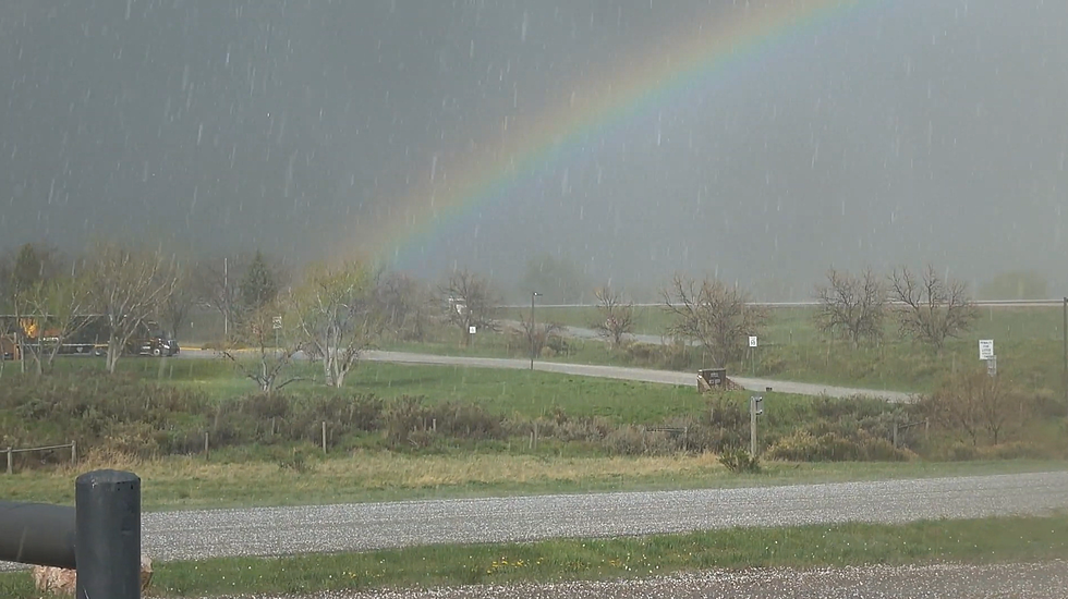 Watch the Hail Rainbow that Happened Over Kaycee, Wyoming