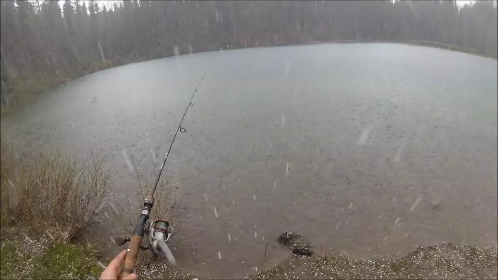 Proof that Even Hail Can't Stop us From Fishing in Wyoming