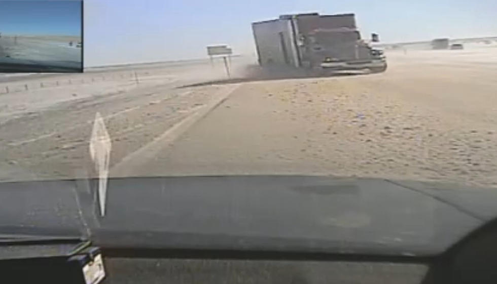 Scary Dashcam Video Shows Truck Hit Wyoming Highway Patrol Car