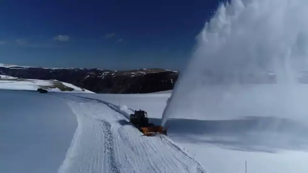 Watch Plows Blow Snow Off Beartooth Highway into the Blue Sky