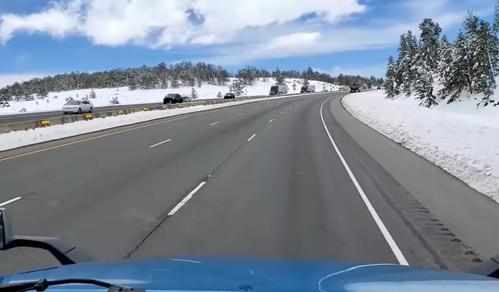 New Trucker Video Shows Nearly a Foot of Snow East of Laramie