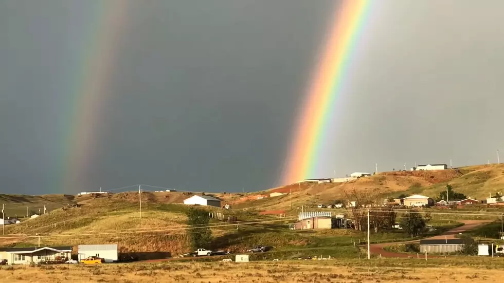 Storm Chaser Captures Stunning Double Rainbow in Wyoming Storms