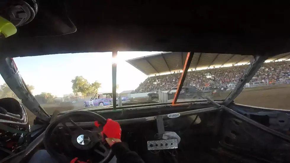 Watch the Driver View in a Demo Derby Car at Wyoming State Fair