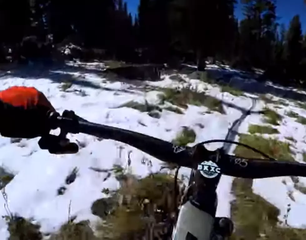 Watch: Mountain Biker Doesn’t Let Snow Keep Him Off Wyoming Trail