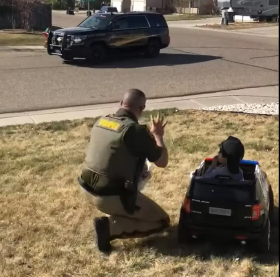 Wyoming Highway Patrol Surprises Three Year Old With A Parade